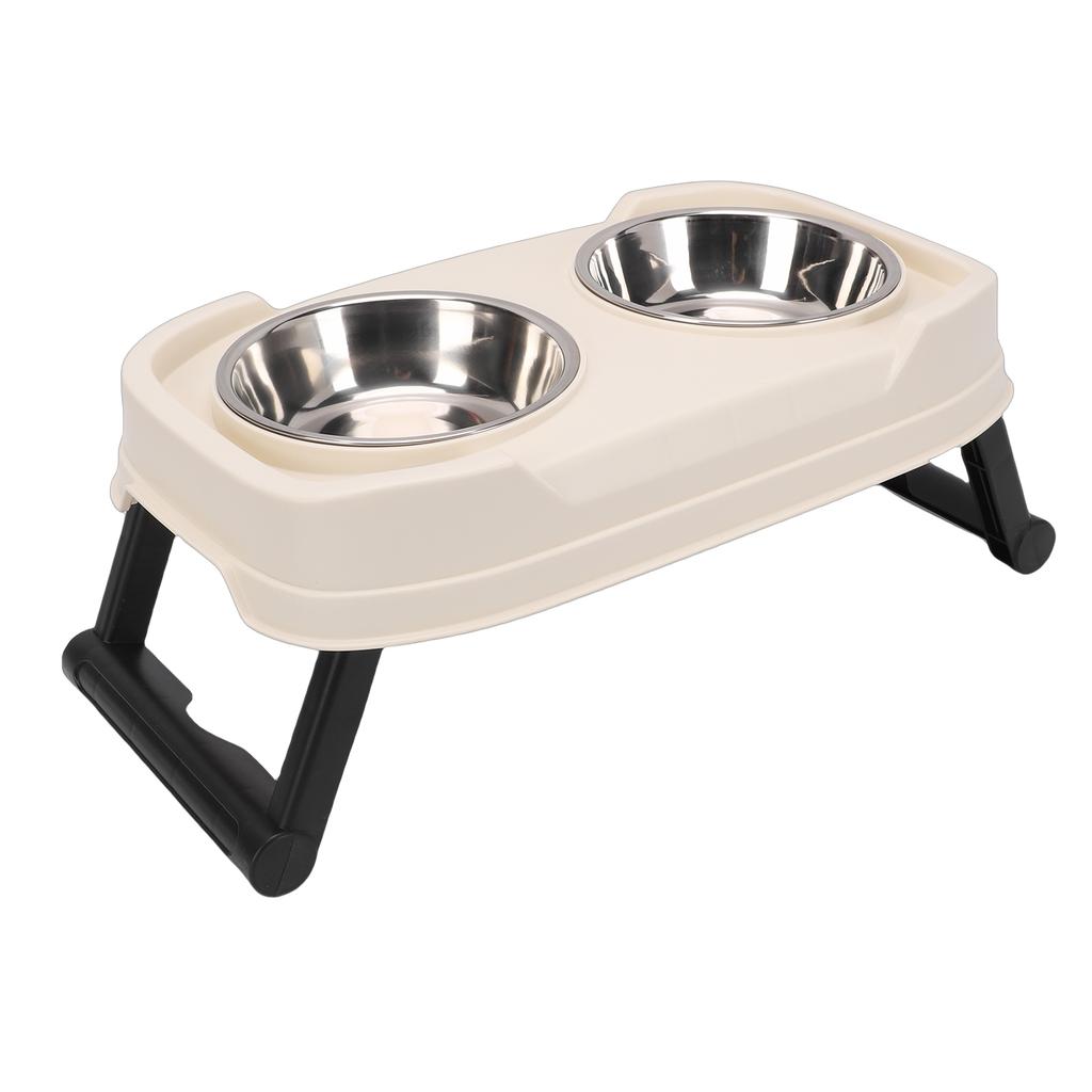 Elevated Cat Bowls with 2 Bowls Height Foldable Raised Cat Food Water Bowl for Dogs Cats