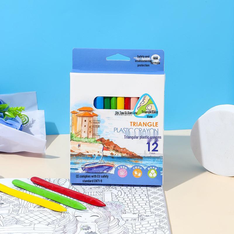 

Little Painter No-Mess Triangular Crayons & Oil Pastels, 24 or 36 Colors - Children s Drawing Pens