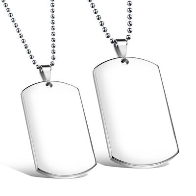 Schmuck Mode Persönlichkeit Edelstahl Military Marke Anhänger Titan Stahl Gezeiten männer Marke Halskette