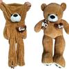 Heart Teddy Bear Scarf Couple Warm Plush Toy Bear, Valentine's Day Gift, Removable Washable Cover