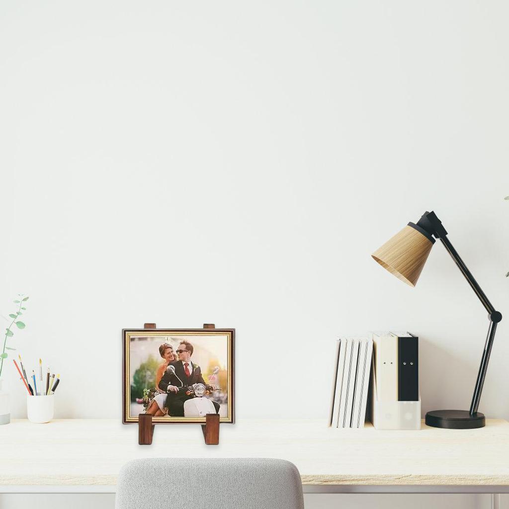 Eleganter Bilderständer aus Holz Verstellbarer Holzständer Aufbewahrungshalter Regal für Teller Fotos und Kunstausstellungen