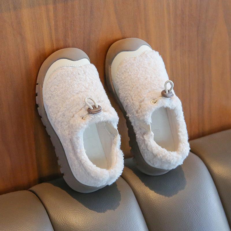 

Детская шерстяная обувь 2025 осень и зима новая маленькая овечья копытца хлопковая обувь один педаль мальчики и девочки овечья шерсть теплая повседневная обувь 26-30 yards 5 pairs in one hand