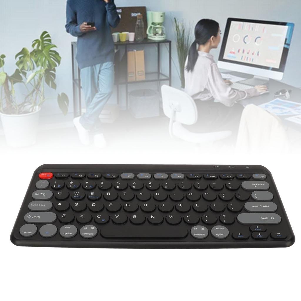 Compact Round Keycaps   Keyboard Wireless   2.4G Dual Mode Portable Slim Keyboard for   for   for