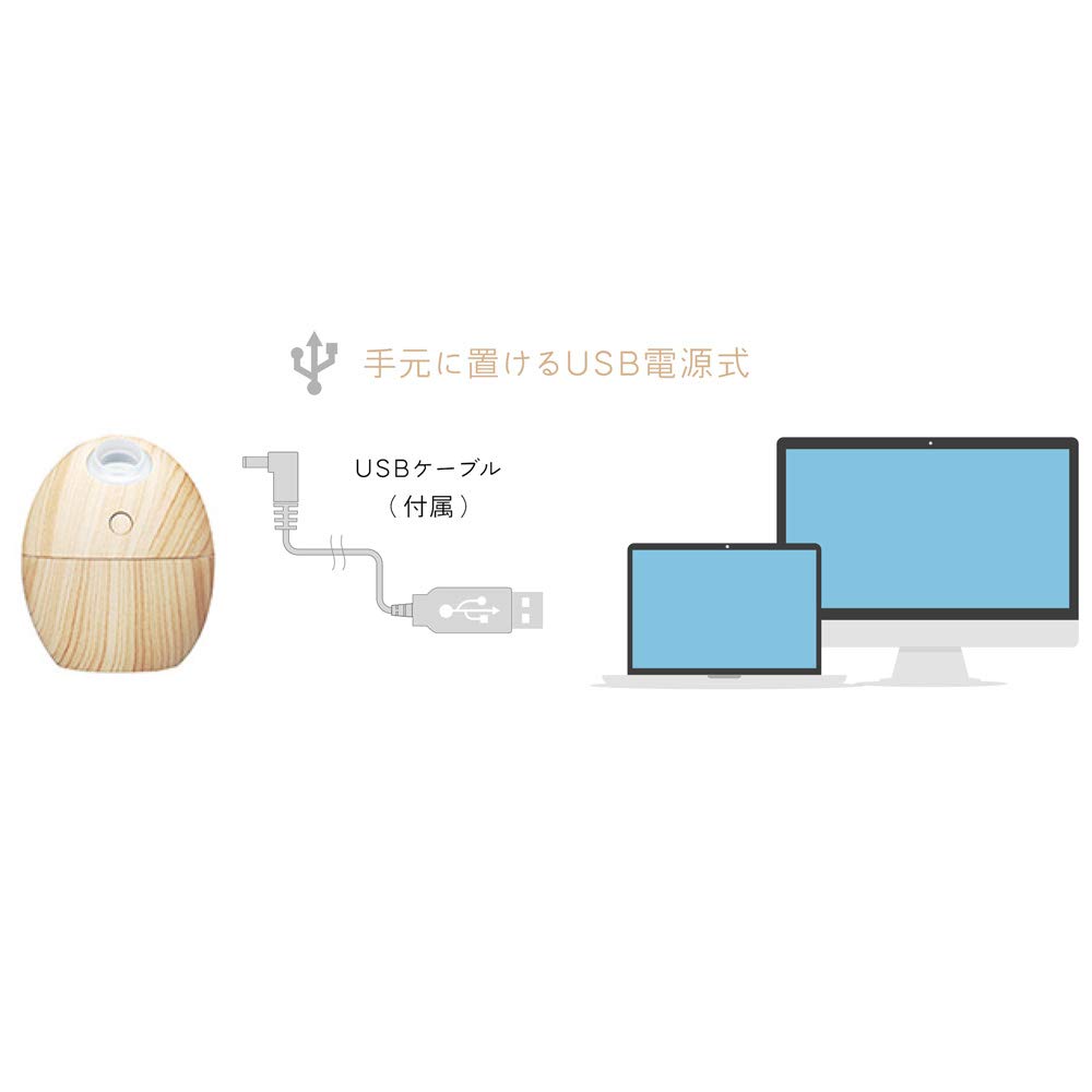 Green House Desktop USB Ultrasonic Egg Dark Humidifier, Shape, Ebony, GH-UMSEH-DE