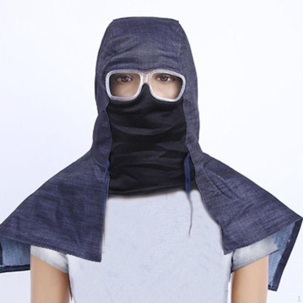 Dustproof Headgear Windproof Welder Cap Reusable Splicing Equipment Denim Wearable Full