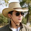 Summer Western Cowboy Straw Hat for Men Women Solid Color Wide Brim Sunshade Hats British Mountaineering Hiking Panama Caps
