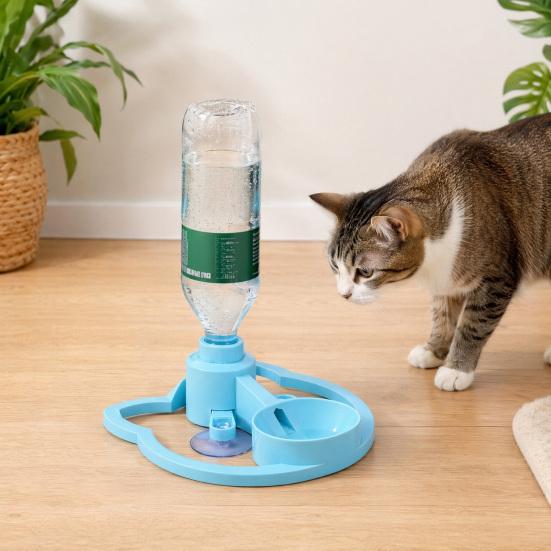 Automatic Cat Water Dispenser Pet Water Feeder Stand Fits Most Plastic Water Bottles