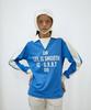 GREENBUTTER Lettering Jersey Collar Tee (Sky Blue)