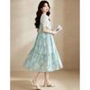 D.F.DEAR Summer Floral Print Faux Two-Piece Dress