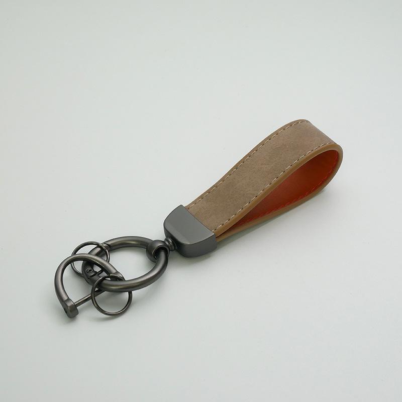 American Creative Frosted Leather Car Keychain: Exquisite, Personalized Hand Rope Pendant for Men and Women
