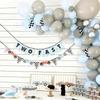 Two Fast Banner - Two Fast Birthday Decorations,Racing Second Birthday Decorations,Race Car Party Flag Banner