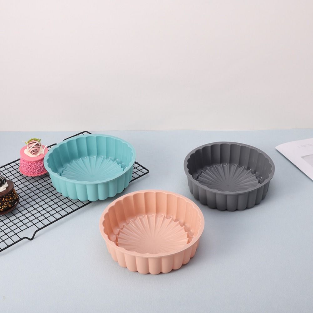 Heat Resistant Round Cake Mold Non-Stick Cake Baking Mold Silicone Cake Mold  Pastry Utensil