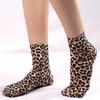 Leopard Large Flower Print Short Socks Summer Single Shoes Short Stockings High Elastic Comfortable Breathable Ultra-thin
