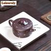 200ml Yixing Purple Clay Teapot Handmade Sprinkle Gold Large Caliber Pot Raw Ore Purple Zhu Mud Kettle With Strainer Zisha Tea