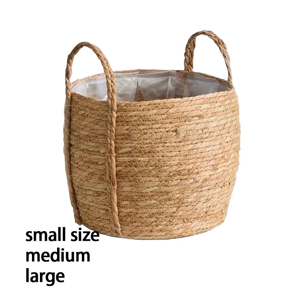 Wicker Plant Pot Natural Grass Flowerpot Cover Basket For Easy Planting And Cleaning Woven Plant Pot