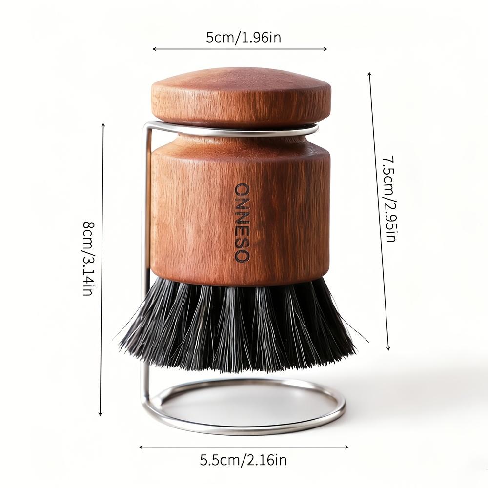 

2pcs Set, Horse Hair Dishwashing Brush + Drainer Rack, Sapele Wood Handle, Animal Bristles Prevent Scratching on Tableware, Kitchen Cleaning Tool Horsehair Brush + Drainage Rack