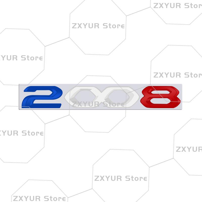 Metal For w333 2008 3008 4008 5008 208 308 408 508 Tricolor Emblem Car Sticker Letter Badge Decal Body Rear End Trunk Decor 333w
