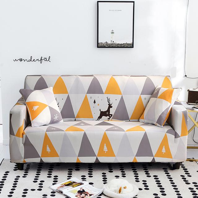 New Printed Sofa Covers For Living Room Sofa Protector Anti -Dust Elastic Stretch Covers For Corner Dust Cover