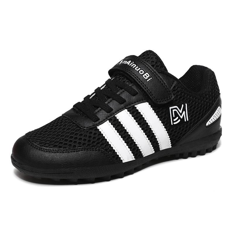 

Mesh children s Velcro football shoes broken nails Primary and secondary school students professional games Flat training shoes men and women 38