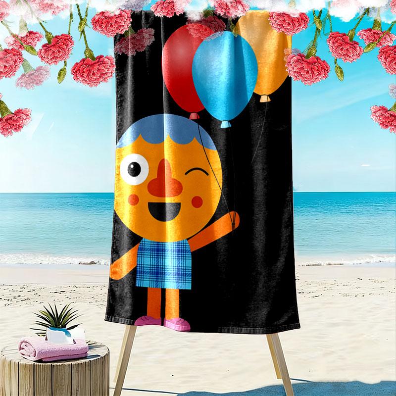 Super Simple Songs Print Beach Towel, Large Soft Quick Dry Towel for Beach Camping Swimming