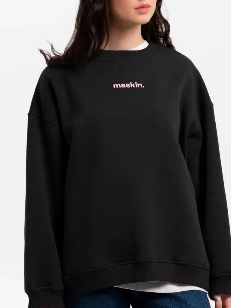 Trendy European/American Loose Fit Letter Print Hoodie - Figure-Flattering, Thickened for 2025 Autumn/Winter