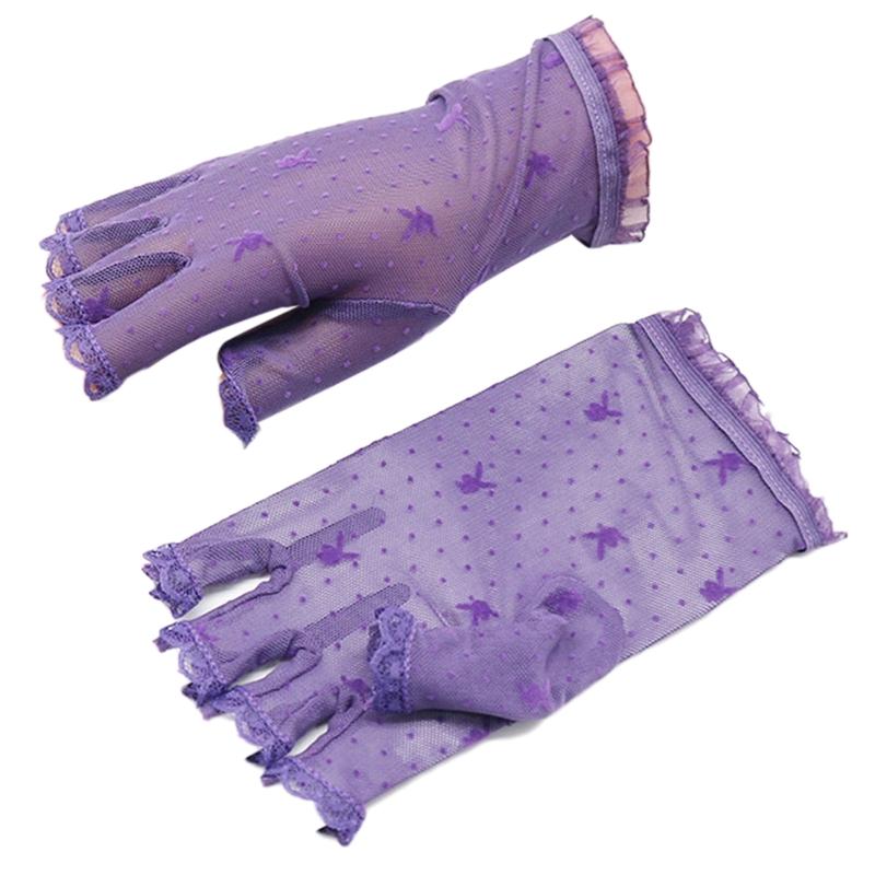 

Fashion Fingerless Lace Gloves Sunscreen Gloves Half Finger Gloves Sunshade Short Gloves Sunshade Accessories 1