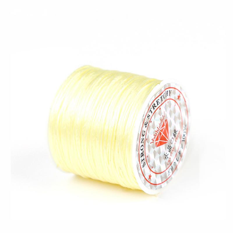 1 Roll Transparent Elastic Crystal Line Beading Cord for Jewelry Making and Garment Accessories