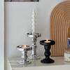 European Retro Roman Column Glass Candlestick - High-End Luxury Scented Candle Holder with Elevated Base