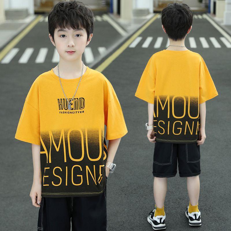 Boys' Summer Outfit Stylish And Fashionable Children'S Summer Short-Sleeve Two-Piece Set Boys' Summer Clothing