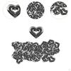 80 Acrylic Heart Beads for Craft Projects, Loose Spacer Jewelry