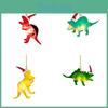 Vibrant Cartoon Dinosaur Acrylic Christmas Pendant For Festive Auto Decoration Gift