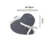 Striped Bow Big Brim Fisherman Hat Women's Summer Outdoor Travel Foldable Sun Hat