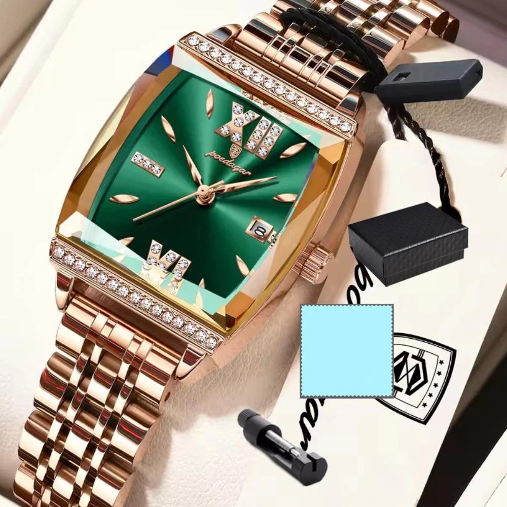 POEDAGAR Fashion Original Woman Clock Waterproof Date Elegant Ladies Watch Stainless Steel Casual Quartz Watches Reloj