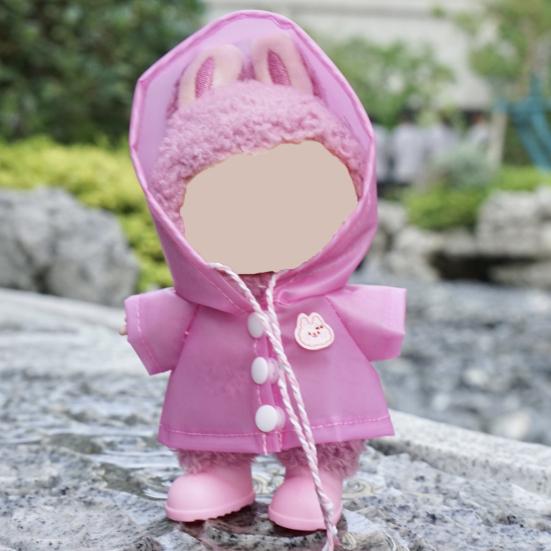 17cm Doll Raincoat Hooded Cape Small Animal Rainwear Waterproof Doll Clothes Gift for Birthday Display Collector