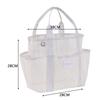 1pc Large Capacity Mesh Beach Bag Multi-pocket Foldable Toiletries Storage Bag Portable Home Swimming Bag Vacation Essentials