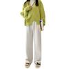 Mai Sui European Cotton Lint Narrow Version Wide-leg Pants Women's Autumn and Winter Velvet High Waist Loose Straight Casual Pants