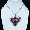 Ruby Pendant Gemstone Jewelry, 999 Copper Wire Wrapped Handmade Pendant, Latest Design Jewelry