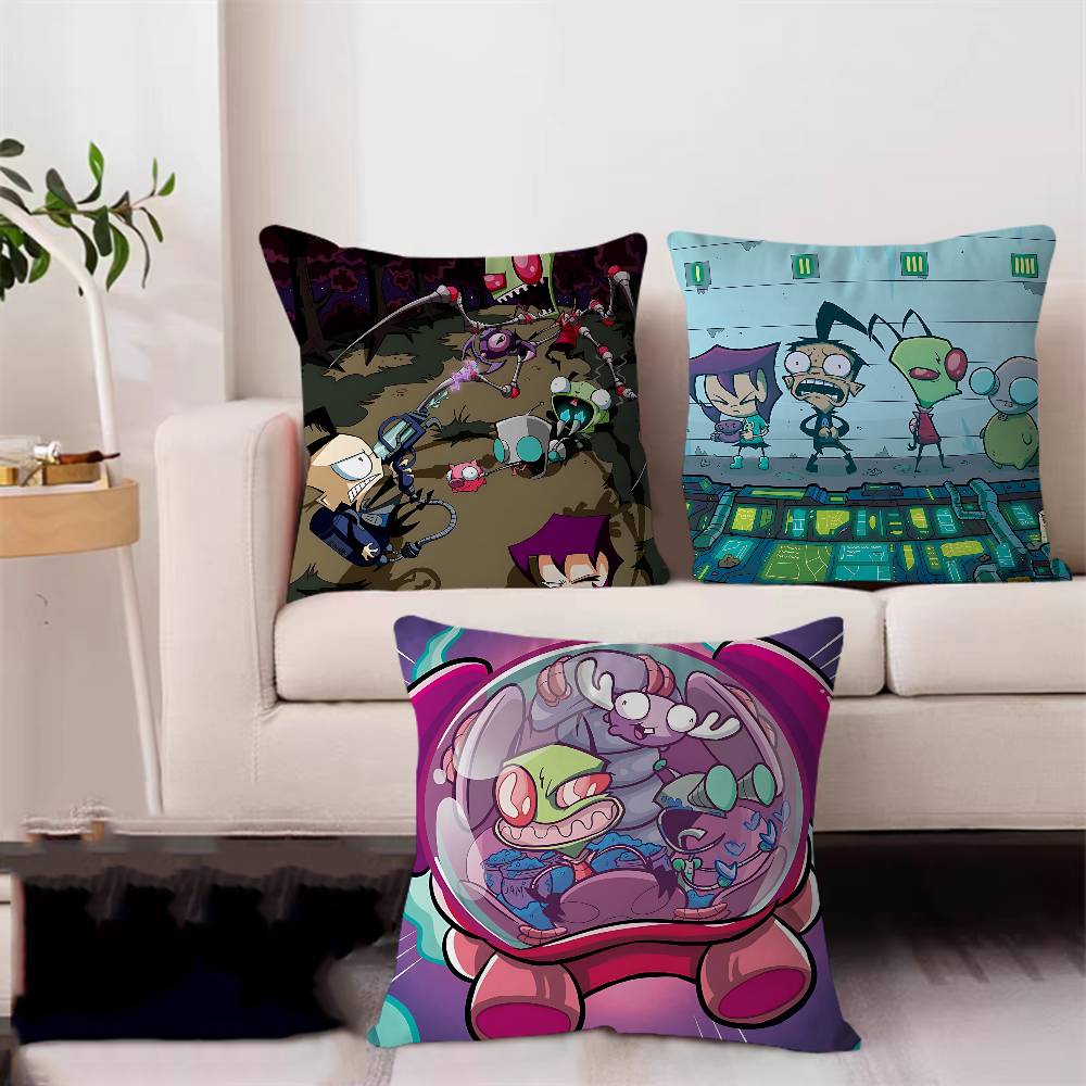 Cartoon I-Invader-Zim Personalized Pillow Cover Kids Bedroom Wild Party Decor Pillowcase Kid Birthday Shower Gift