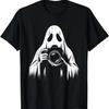 Ghost With Camera - Creepy Photography Halloween Lover T-Shirt