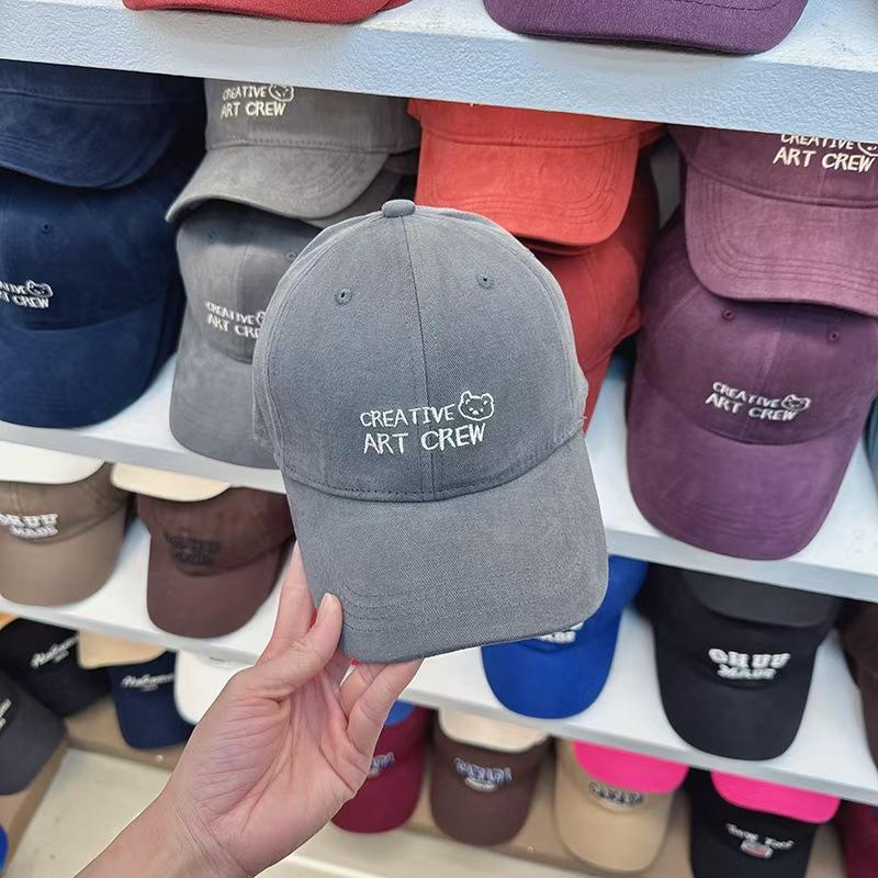 Big head and big face Tiancai baseball cap for women's spring and summer new big head circumference versatile face small blue cap
