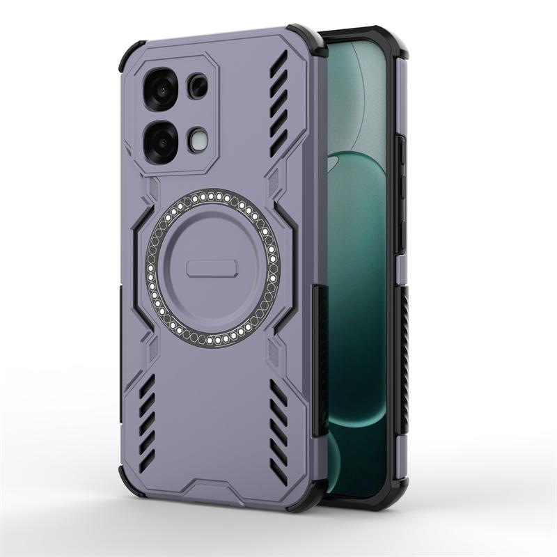 For Oppo A6 Pro Case For Oppo A6 Pro Anti-knock Hard Armor Magnetic Adsorption Wireless Charge Back Cover For Oppo A6 Pro Case