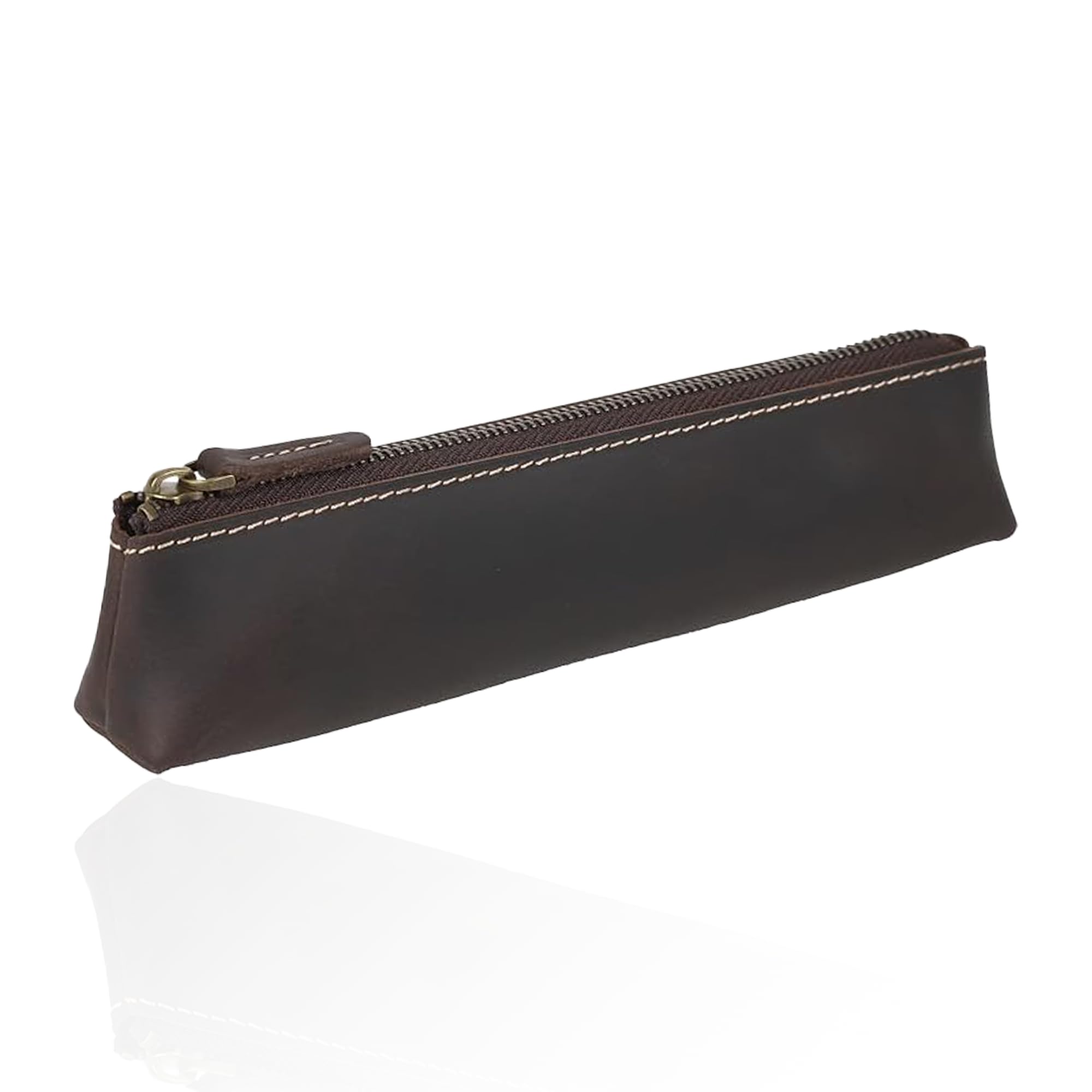 

Сумка Тонкий кожаный пенал с большим простым дизайном для взрослых Чехол сделан только из лицевой поверхности Стильный кожаный пенал для настоящего