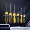 Two-Color Anti-Slip Handle Screwdriver Set, Strong Magnetic Chrome Vanadium Steel, Quenched Phillips & Flathead, Various Sizes.