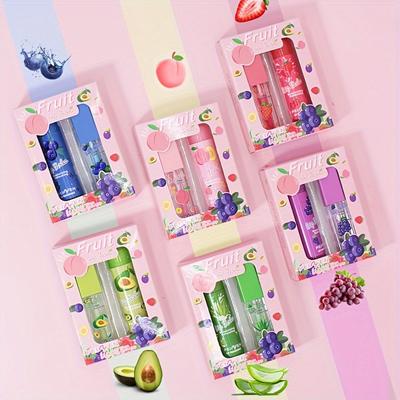 2 Teile/satz Tag Nacht Set Feuchtigkeitsspendende Lippen Balsam Lip Gloss Feuchtigkeitsspendende Feuchtigkeitsspendende Anti-Trocken Anti Riss Lip Hautpflege