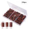 210pcs/Box Sanding Cap Bands For Electric Manicure Machine 180/120/80 Grit Nail Drill Grinding Bit Files Pedicure Tool Set