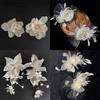 Dreamy Apricot Bridal Tulle Hair Clip - Fairy Wedding & Evening Accessories
