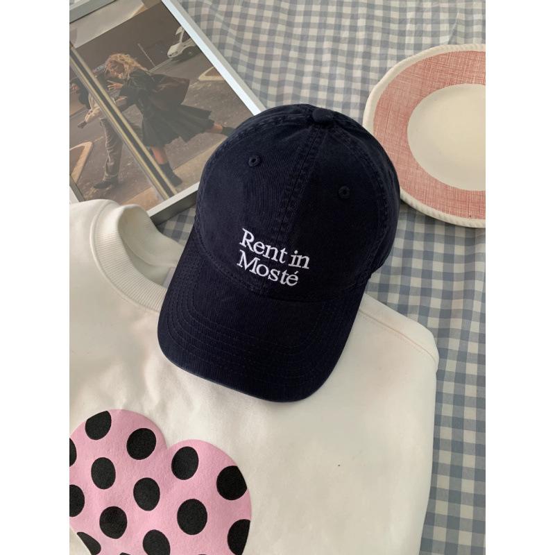 Big Head Circumference Letter Embroidery Baseball Cap Spring New Simple Versatile Cap Men and Women Show Small Faces