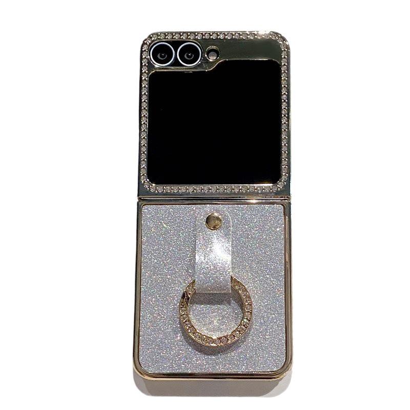 Samsung Galaxy Z Flip 7 Glitzer Galvanisiert Strassstein Hülle Kompatibel mit Z Flip 6