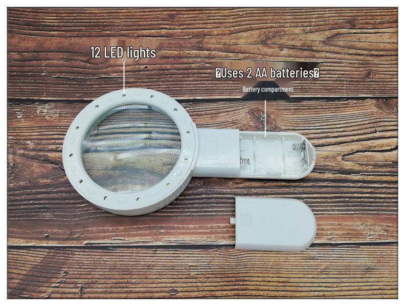 30x HD Handheld Magnifier with LED for Reading, Repair, and Authentication - Perfect for Kids and Seniors.