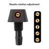 2-piece Set Of Universal Car Windshield Washer Nozzles—easy To Install, Adjustable Spray Angle, And Includes Protective Covers